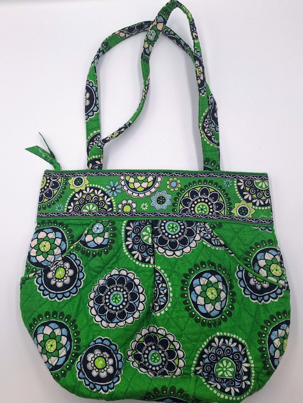 Vera Bradley Cupcake Green Morgan Tote Paisley Shoulder Bag